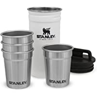 Stanley Adventure Series Nesting 18-8 Lid Loop Clip To Pack 4 Shot Glasses (2 Oz -59 Ml) 1 Stainless Steel Carrying Case…